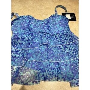 Mazu Women's Swim 16W Underwire Tankini Top Blue/Sea Green       ‎ 555